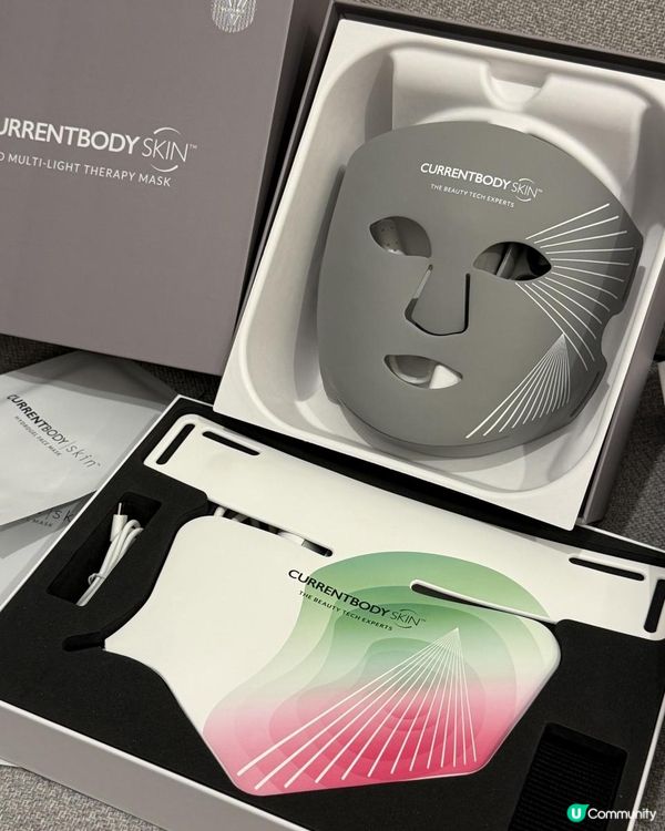 Ｉ全新 CurrentBody Skin LED 6合1光療面膜儀+亮白胸頸美容儀組合Ｉ