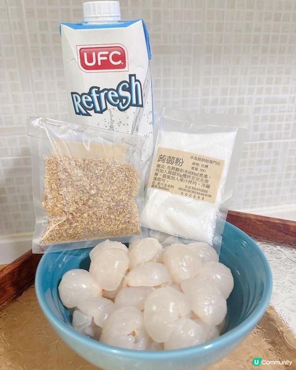 消暑荔枝桂花椰汁糕🤤 四種材料就搞掂