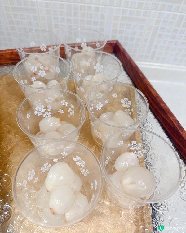 消暑荔枝桂花椰汁糕🤤 四種材料就搞掂