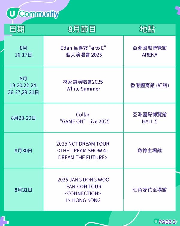 【追星族懶人包】一篇睇晒下半年所有演唱會🎤！