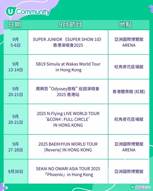 【追星族懶人包】一篇睇晒下半年所有演唱會🎤！