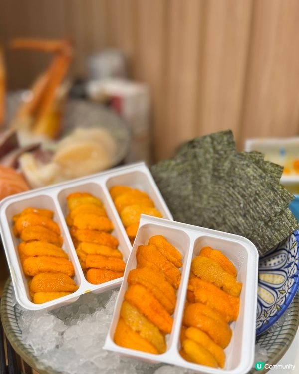 放題竟然有任食整盒海膽‼️🤩🤩😚