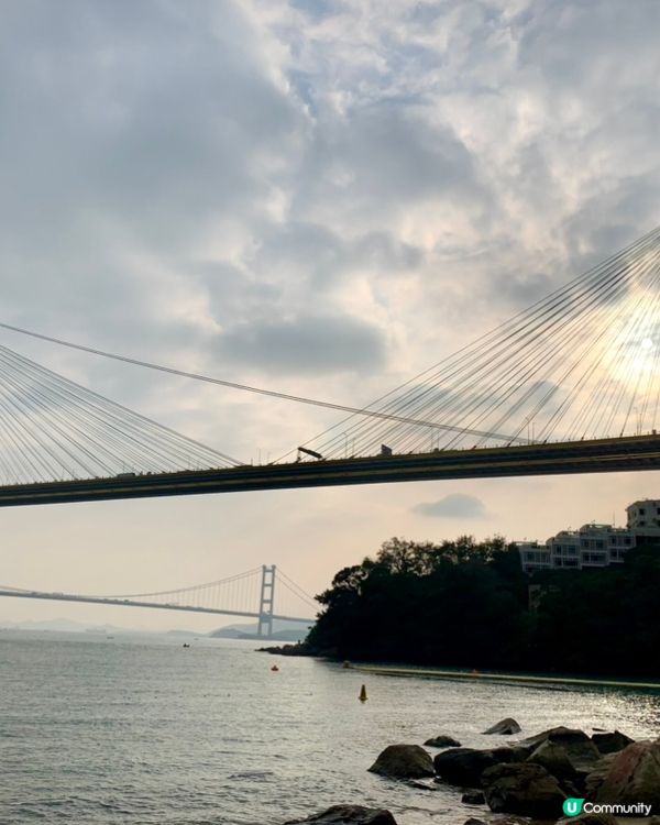 汀九橋睇日落🌅，靚到爆！夕陽無限好！😍