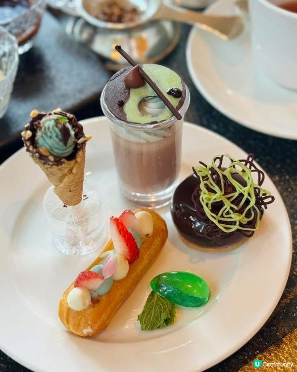 薄荷朱古力控必衝！港麗下午茶🤤🍫