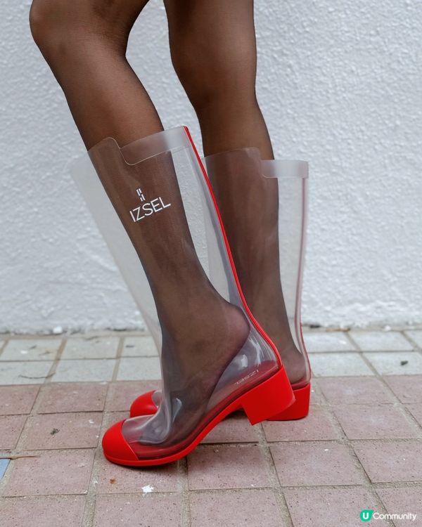 紅色雨靴穿搭分享！🤩 意大利製夠搶眼！