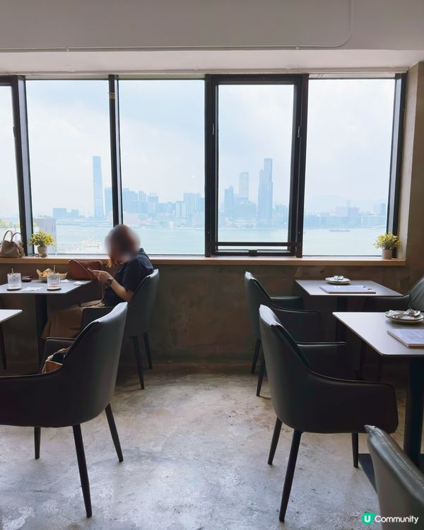 銅鑼灣維港靚景cafe😍午市$108就食到