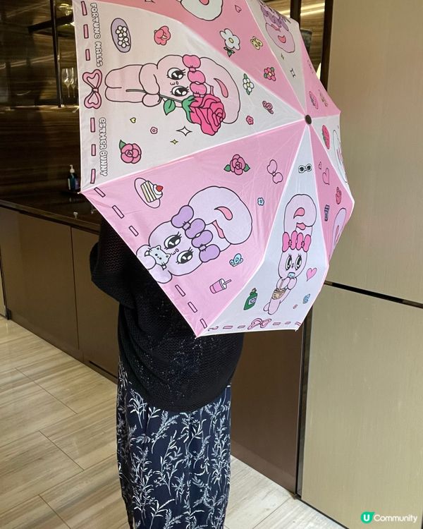 收到禮物開心到飛起！🎁 甜夢花旅傘超靚！🌸