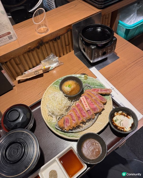 京都勝牛梅田店！炸牛扒🤤外酥內嫩！🥩