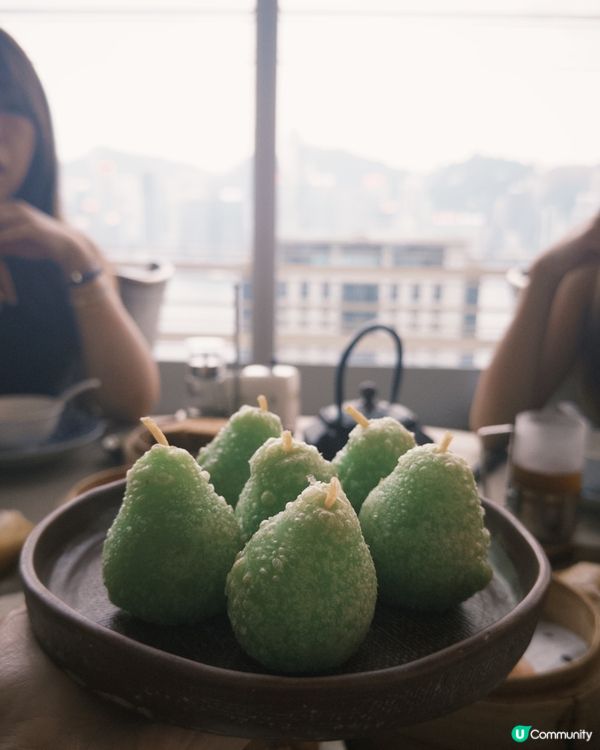 超可愛中式點心🥟❤️望住超靚維港景飲茶！