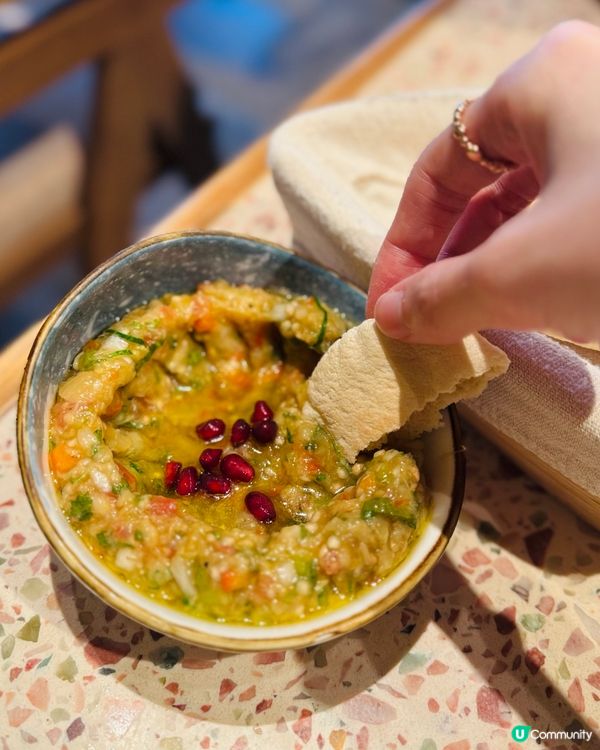 炭烤茄子蓉勁正😋！東涌地中海菜🤤！