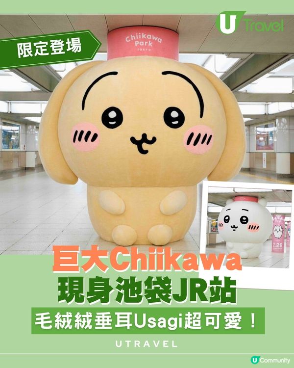 巨型CHIIKAWA驚喜現身池袋站😍一週限定登場✨