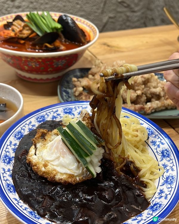 炸醬麵 vs 海鮮炒碼麵！😋 尖咀韓國街新店！