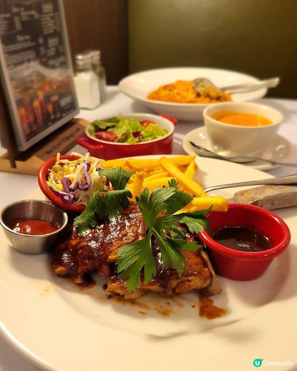 又一城美式餐廳🤤！$118食到飽！豬肋骨必點！🍖