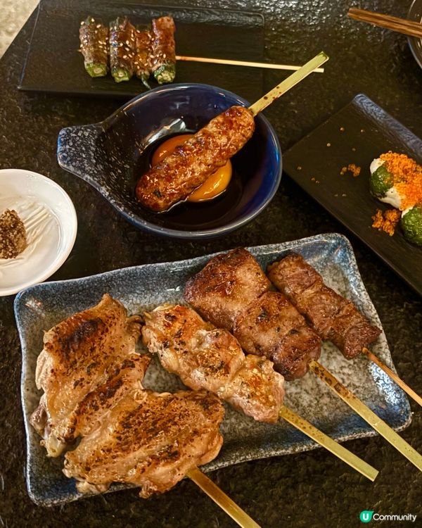 其匠燒：雞肉棒、牛舌芯，正！😋 #串燒