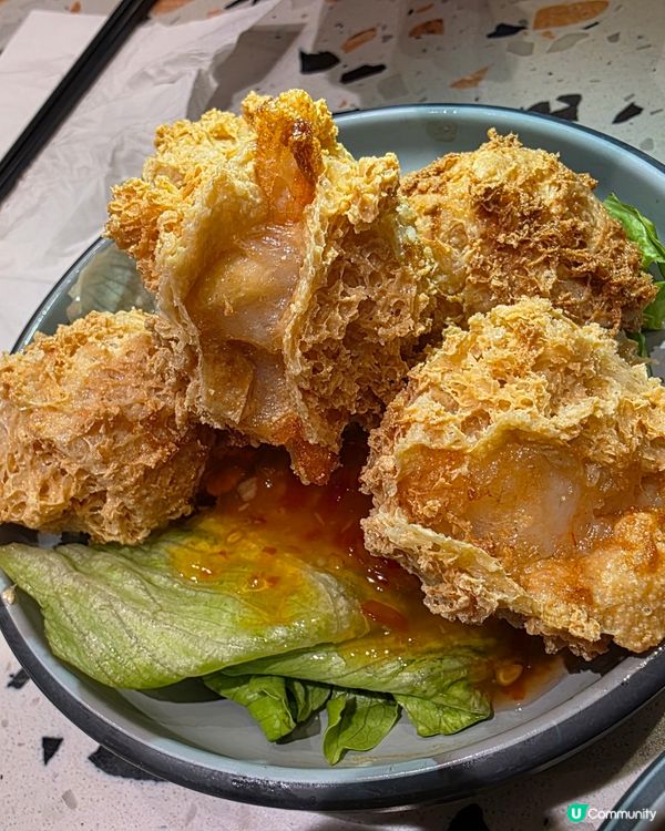 脆炸蝦膠 x銅鍋米線