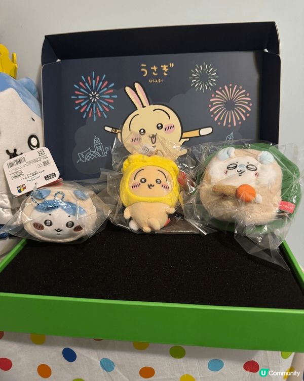 第一張係係chiikawa days買嘅3隻點心掛件公仔，好...