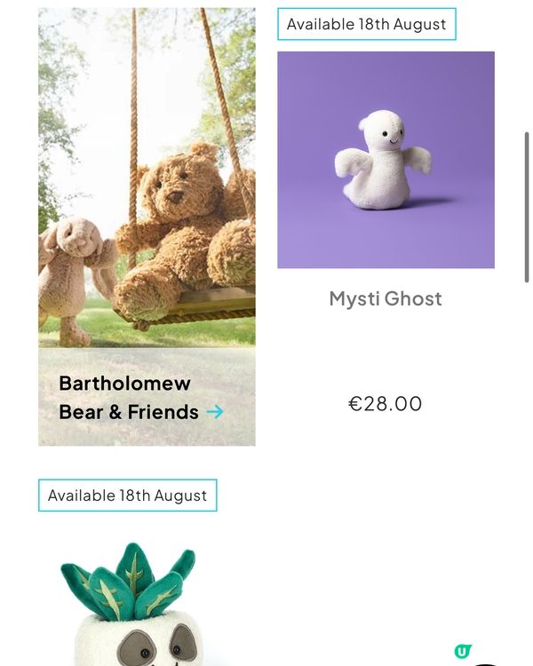 Jellycat萬聖節新品登場！花生貓貓/青口