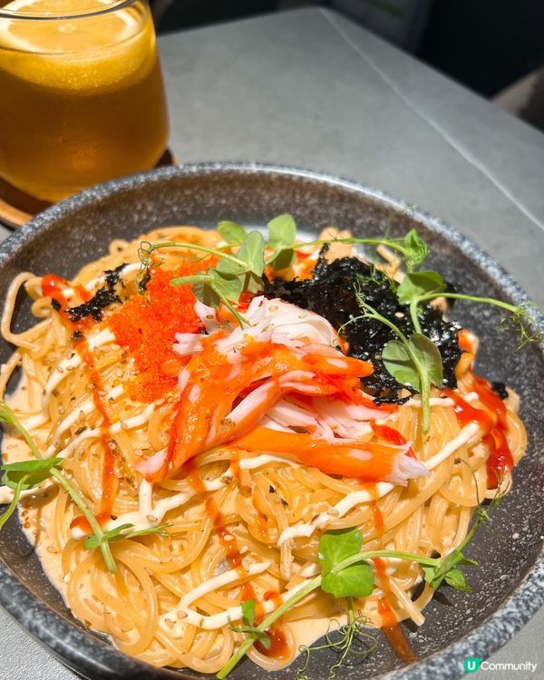 銅鑼灣Unnie巨蟹蒜香蜆意粉×平日蛋糕放題😍😍意粉超好食！