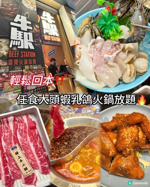 輕鬆回本😝任食大頭蝦乳鴿火鍋放題🔥