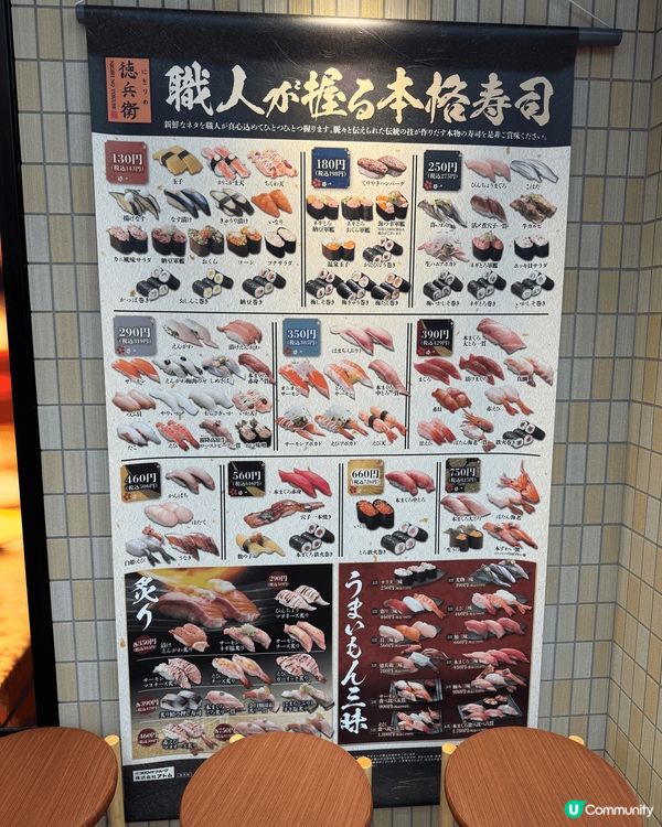 我要介紹嘅打卡美食係位於名古屋「德兵衛迴轉壽司」！