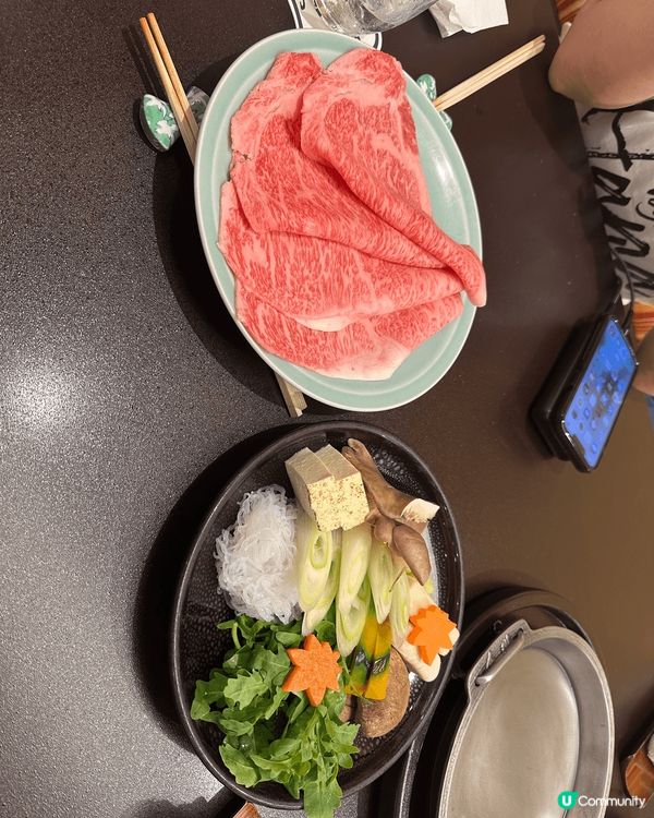 日本東京新宿高島屋人形町今半壽喜燒套餐
