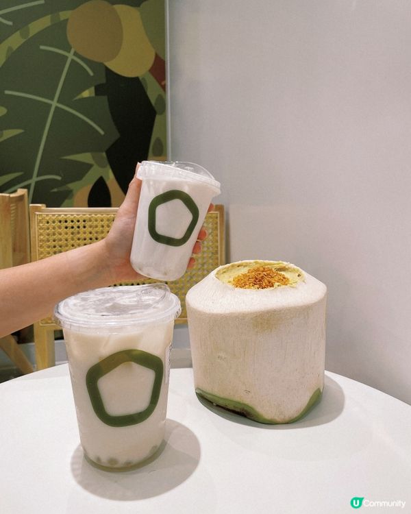 大‘爺’來了🥥🌴新鮮椰子茶飲店