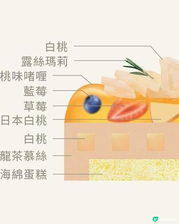 日本白桃🍑🍑烏龍茶慕絲蛋糕🍑🍑