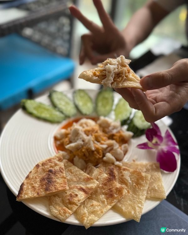 蟹肉蟹膏炒蛋配薄餅超有驚喜