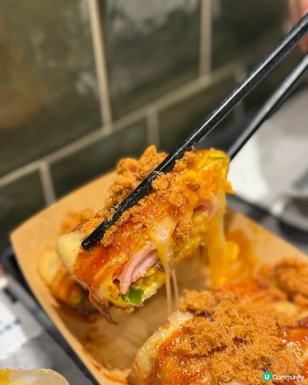 芝士蛋餅控🤤！台式早餐必食😋😍💖