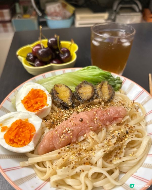 簡單易做 💕 明太子鮑魚撈烏冬