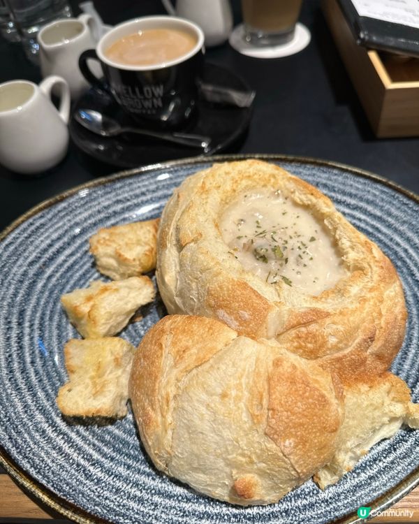 最愛麵包蜆肉湯