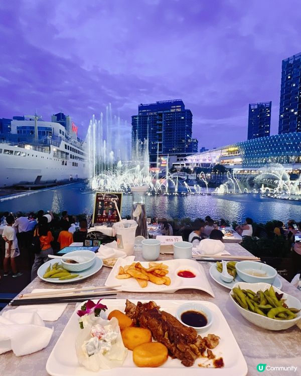 深圳海上世界必去！視覺與味覺享受🤩音樂噴泉餐廳！天天爆滿