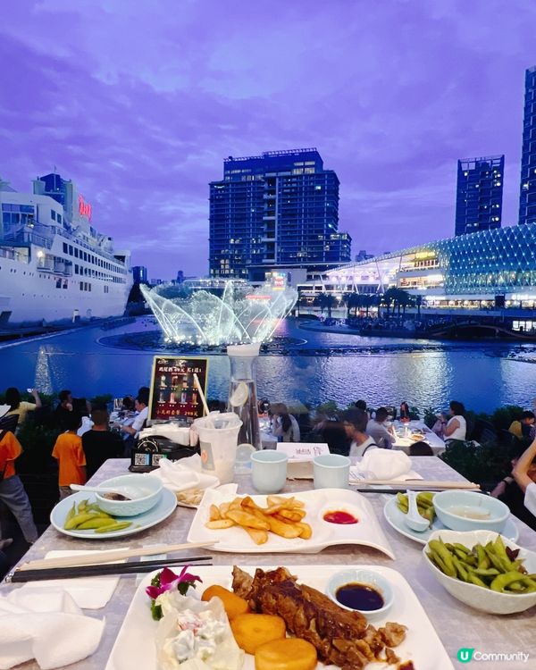 深圳海上世界必去！視覺與味覺享受🤩音樂噴泉餐廳！天天爆滿