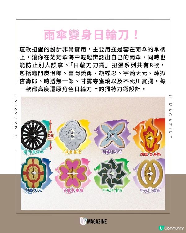 爆紅《鬼滅之刃》「日輪刀刀鍔」扭蛋