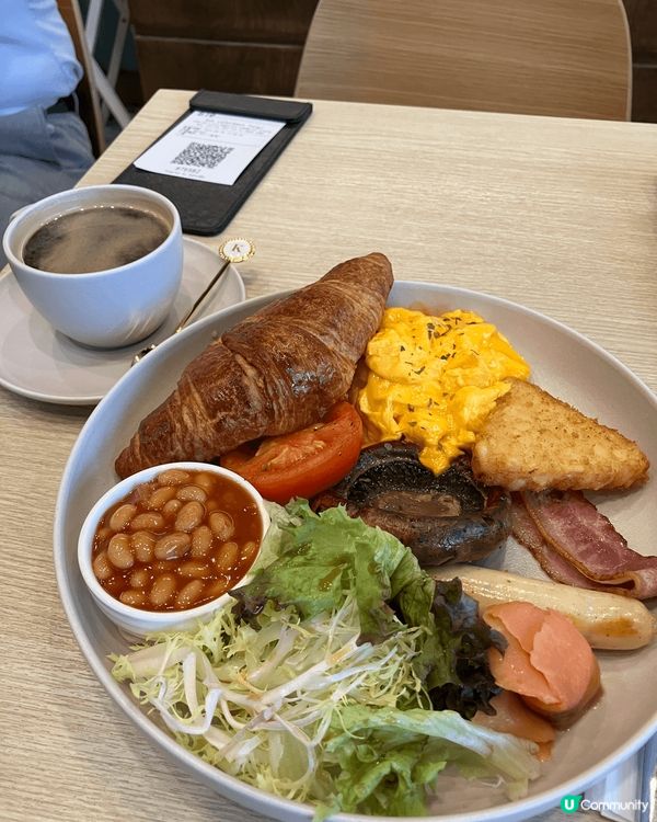 觀塘 Ask cafe, 好豐富既全日早餐，份量大大份，炒蛋...