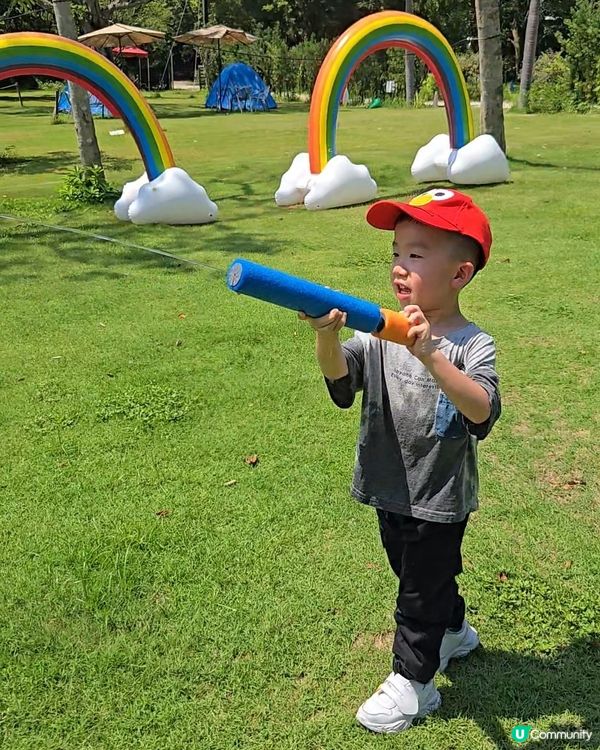 暑假親子遊！摘龍眼、玩水槍 🤩