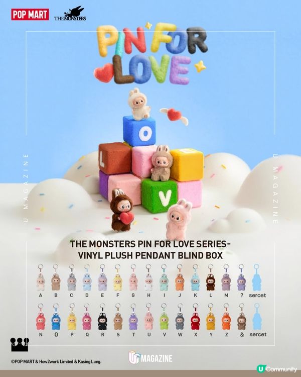 Mini Labubu發售情報｜對應字母/隱藏版一共30款 