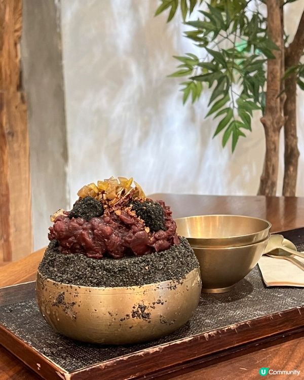 🇰🇷韓國江南必食傳統手工黑芝麻紅豆刨冰🍧