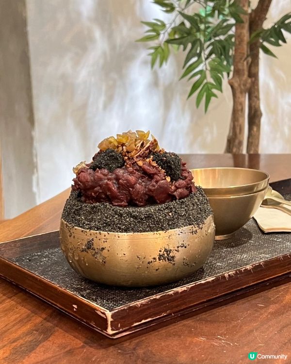 🇰🇷韓國江南必食傳統手工黑芝麻紅豆刨冰🍧