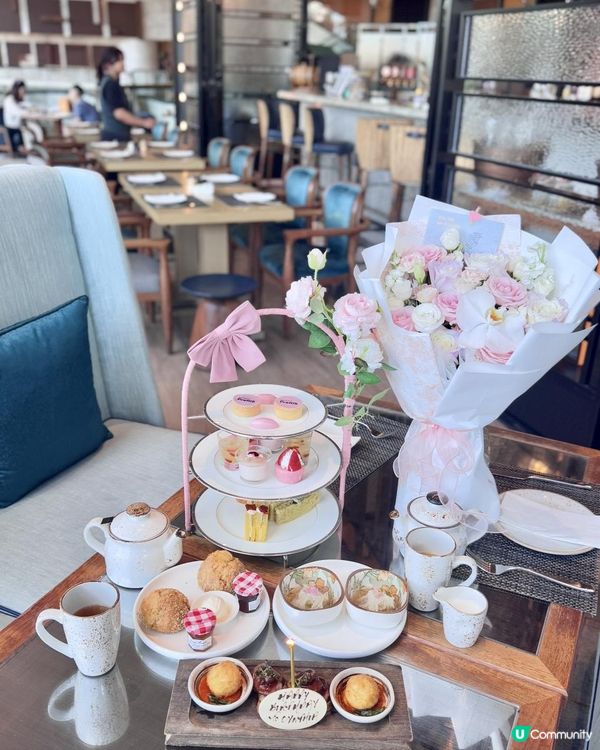香港萬麗海景酒店 x MIRAGE粉紅花影透亮下午茶🫖💕