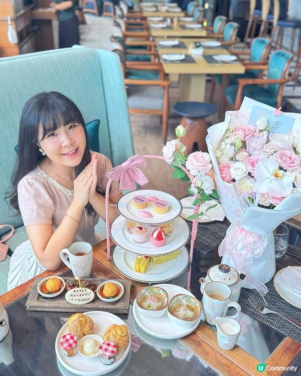 香港萬麗海景酒店 x MIRAGE粉紅花影透亮下午茶🫖💕