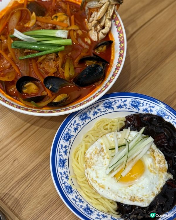 尖沙咀必食🇰🇷海鮮炒碼麵、糖醋肉、炸醬麵🤤🥢✨