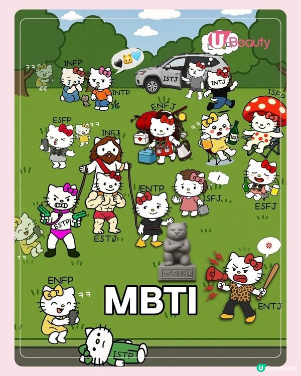 Hello Kitty版MBTI大公開！在不同場景的攪笑反應