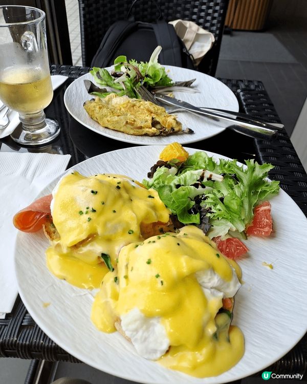 西貢酒店的西式早餐美味豐富，飲品有茶啡及果汁隨意添飲。望海環...