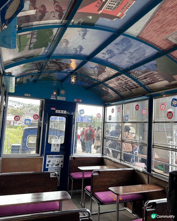 搭乘日本慢行復古小火車 💕 欣賞門司港景色