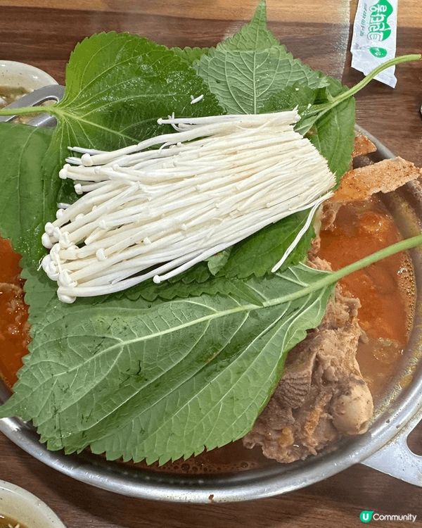 韓式牛骨鍋湯頭濃郁，口感滑嫩，牛骨的鮮香與香料的風味完美融合...