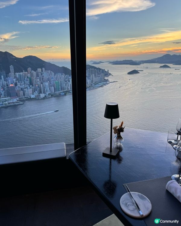 望住維港海景食法國餐6道菜 先人均1000😍