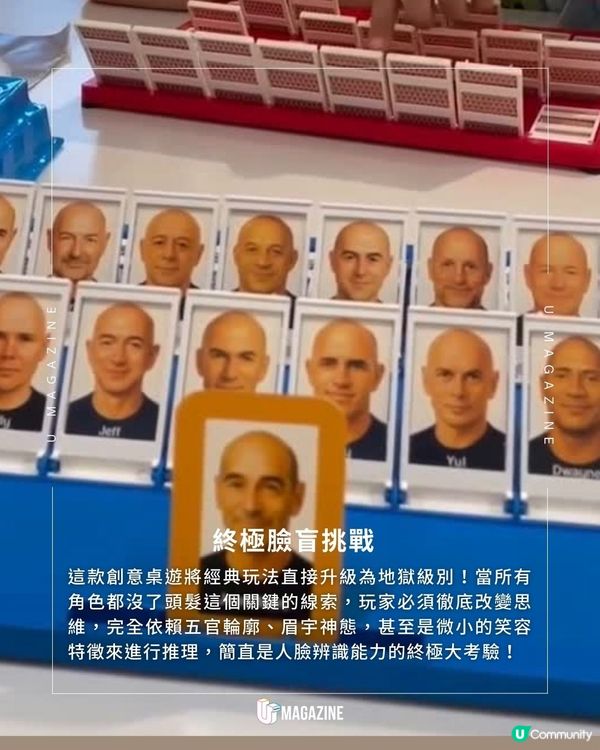 光頭名人版《Guess Who?》告別髮型！這款桌遊專為顏值而戰！