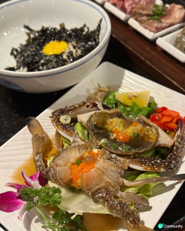 韓雅林🤤！醬油蟹+八色烤肉😋！