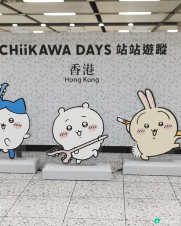 這幾張相片是我在香港地鐵站拍下的「Chiikawa Days...